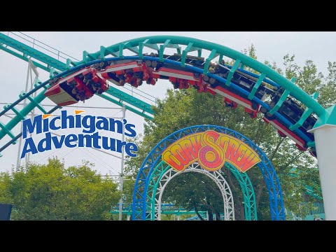 On-ride point of view of Corkscrew