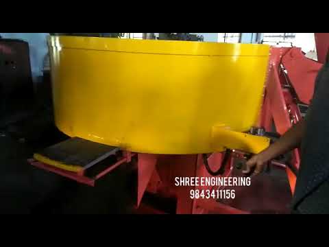 Concrete Pan Mixer Machine With Hydraulic Hopper