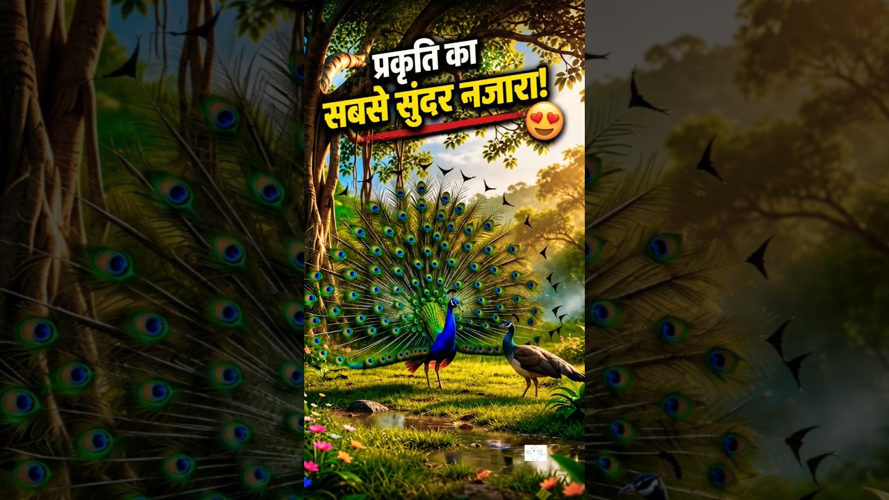 Nature's Most Beautiful Peacock Dance in the Forest | #Shorts#peacock