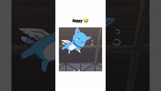 Happy being Happy 😺 #shorts #anime #fairytail #cat #cats #funny #cute