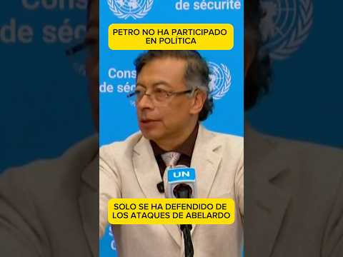 PETRO DICE QUE NO HA PARTICIPADO EN POLÍTICA EN ESTAS ELECCIONES #colombia #elecciones #petro