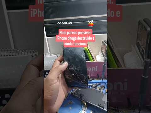 Nem parece possível: iPhone chega destruído e ainda funciona