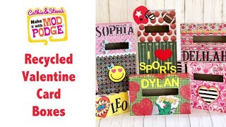 Recycled Valentine Card Boxes