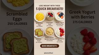Lose Weight Fast with These 5 Quick &amp; Healthy Breakfast Ideas! 🍳🥑🍓 #healthyeating #healthylifestyle