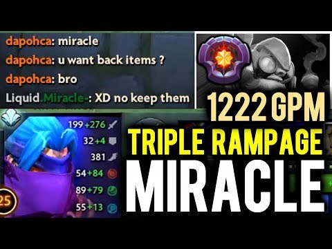Don't Trashtalk with MIRACLE - 1220GPM Anti-Mage Triple Rampage