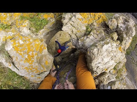 Climbing a hole in the roof of Shelob's lair