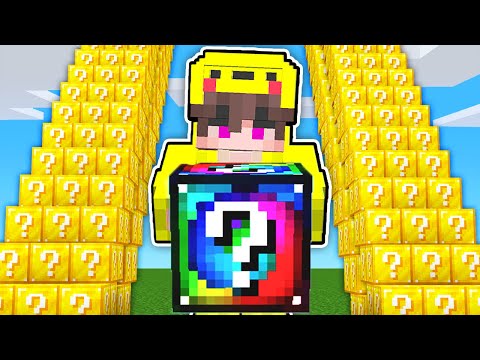 SPIRAL LUCKY BLOCK STAIRCASE in Minecraft!