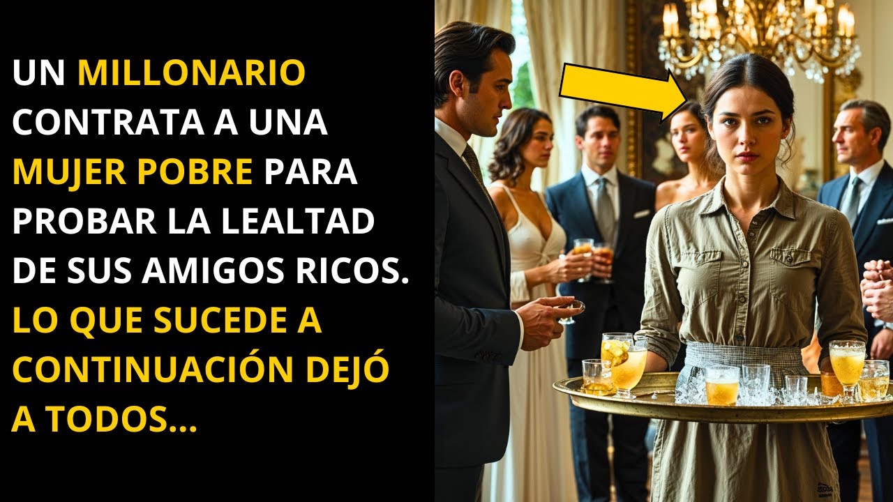UN MILLONARIO CONTRATA A UNA MUJER POBRE PARA PROBAR LA LEALTAD DE SUS AMIGOS RICOS, LO QUE SUCEDE..