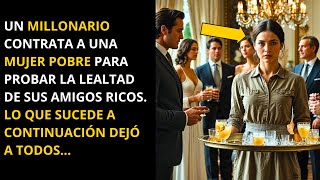 UN MILLONARIO CONTRATA A UNA MUJER POBRE PARA PROBAR LA LEALTAD DE SUS AMIGOS RICOS, LO QUE SUCEDE..