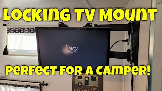 I Installed A Locking TV Mount In My Camper!! #tvmount #tv