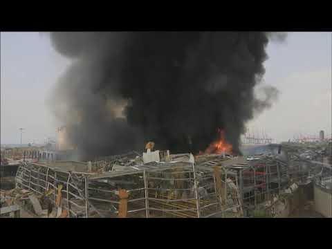 Beirut fire: Massive blaze breaks out at port a month after explosion | ABC7