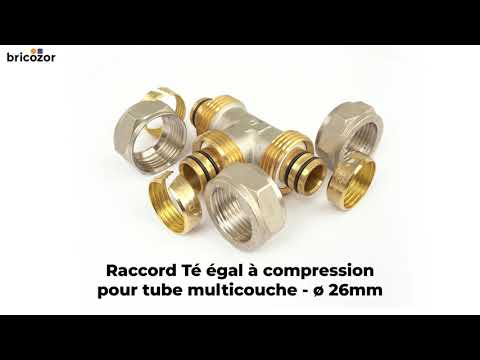 Raccord Té égal à compression pour tube multicouche - diamètre 26 mm BOUTTÉ