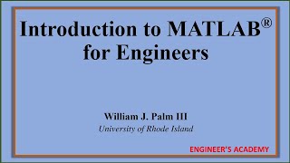 1: MATLAB FOR ENGINEERS - MATLAB Interface