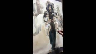 Watercolor Demo: Refugee