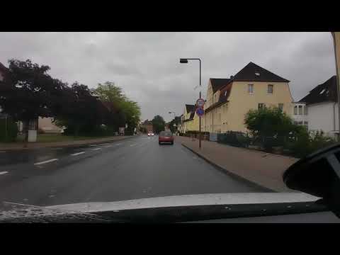 DRIVING. Germany. Wismar. Mecklenburg-Vorpommern. Rain.