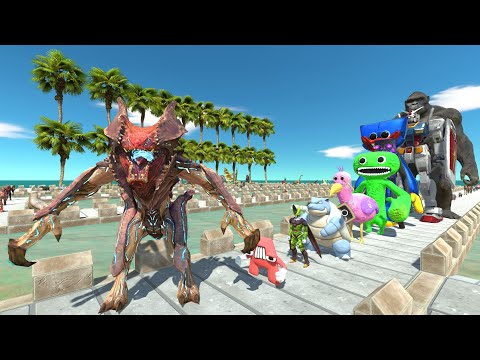 Raijin vs Huggy Wuggy COCONUT DEATH RUN - Animal Revolt Battle Simulator