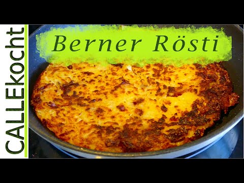 Berner Rösti lecker mit Speck gebraten. Einfaches Rezept von Oma