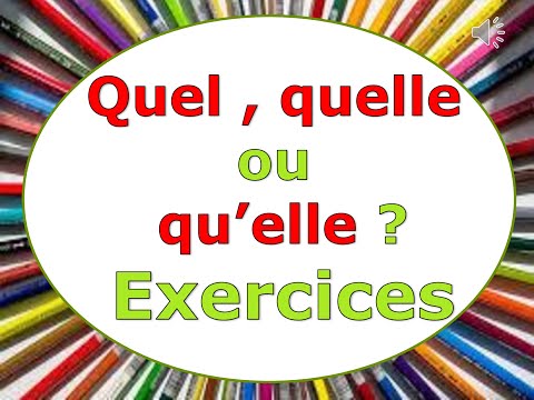 #Exercices d'application (#quel, quelle, qu'elle)