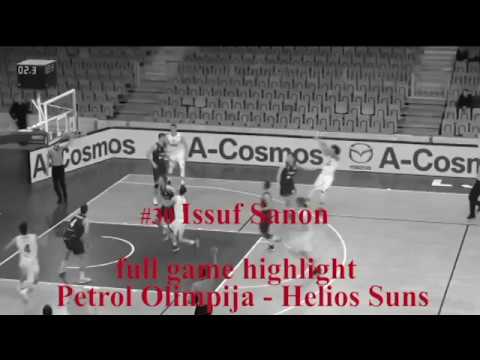 Issuf Sanon/Иссуф Санон - full game highlight (Petrol Olimpija - Helios Suns)