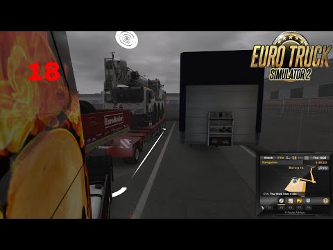 Let's Play Euro Truck Simulator 2 - Italia DLC Part 18 Bologna - Livorno Mobile Crane