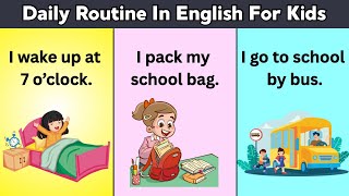 Daily Routine Sentences for Kids | English Speaking Practice | Daily Routine in English