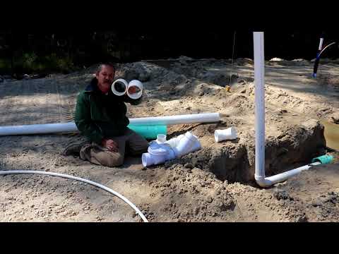 Running a sewer line part 1   parts and pipe