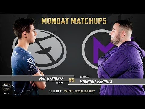 Evil Geniuses vs Midnight Esports | CWL Pro League 2019 | Division A | Week 8 | Day 1