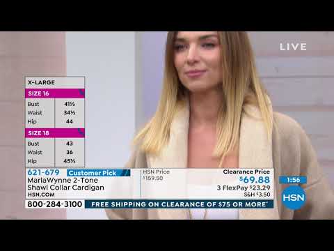 MarlaWynne 2Tone Shawl Collar Cardigan