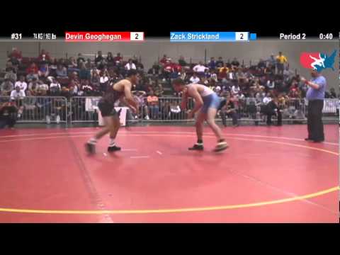 FILAJRFS: 74 KG / 163 lbs: Devin Geoghegan (Iowa Central) vs. Zack Strickland (App State)