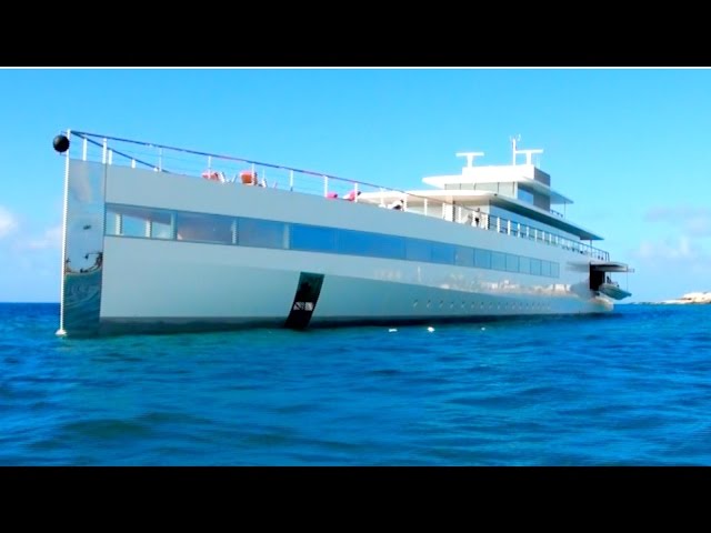 Ever Seen Steve Jobs MEGAYACHT "Venus"? Here it is in St Maarten, CARIBBEAN!