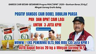 Download lagu BANSOS CAIR BESAR BESARAN! Progres PKH & BPNT Tahap 1 Februari 2026   Bantuan Beras 20 Kg & Migor 2L mp3