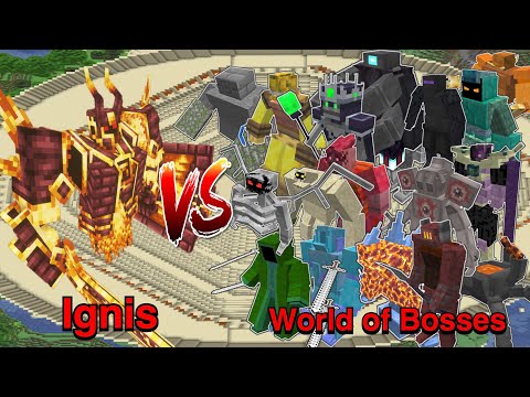 Minecraft |Mobs Battle| Ignis (L_Ender 's Cataclysm) VS World of Bosses