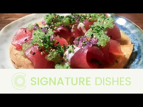 Tuna Sashimi Pizza | Scott Hallsworth | Signature Dishes