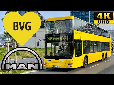 [BVG Berlin: M85 S+U Hauptbahnhof to S Lichterfelde Süd] MAN Lion’s City DD NeomanA39 ND313 Metrobus