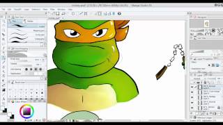 Lets Draw:TMNT Michelangelo - Speedpaint