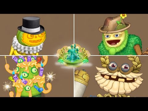 Gold Island - All Monsters Sounds & Animations | My Singing Monsters 4.0