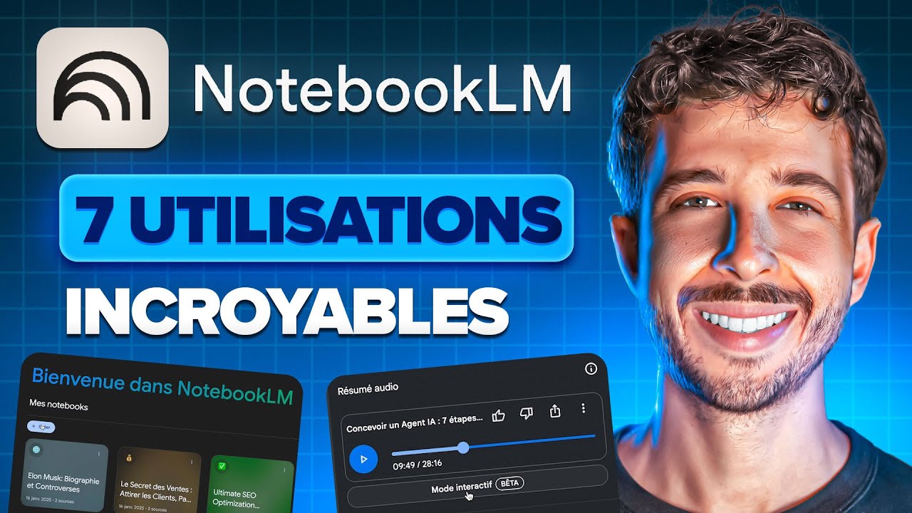 7 utilisations INCROYABLES de NotebookLM ! (Mon IA préférée ?)