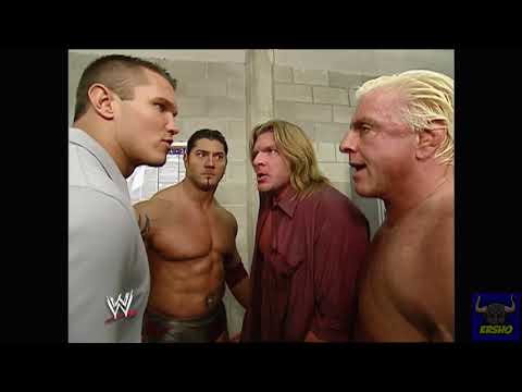 Evolution, Backstage after Chris Benoit attacks Triple H: Raw February, 16, 2004