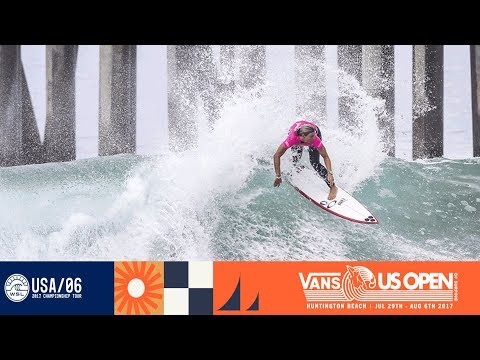 Sage Erickson Applies Pressure on Carissa Moore - Vans US Open 2017 (W)