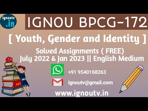 IGNOU BPCG-172 Solved Assignment July 2022 & Jan 2023 [FREE] || IGNOU BAG || IGNOU TV || IGNOU ||