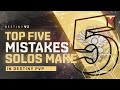 Top 5 Mistakes Solo Players Make in Destiny 2 PVP
