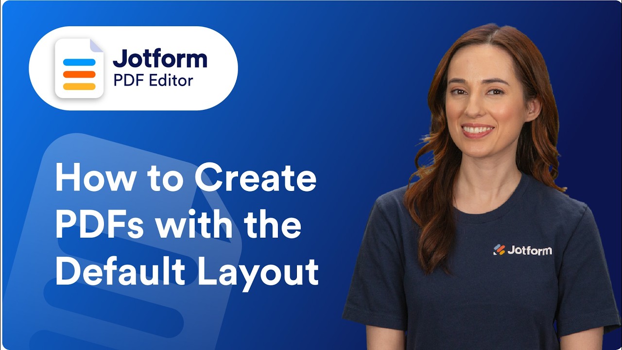 How to Create PDFs with the Default Layout in Jotform