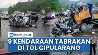 Penampakan Mobil Ringsek Tak Berbentuk usai Terlibat Kecelakaan Beruntun di KM 111 Tol Cipularang