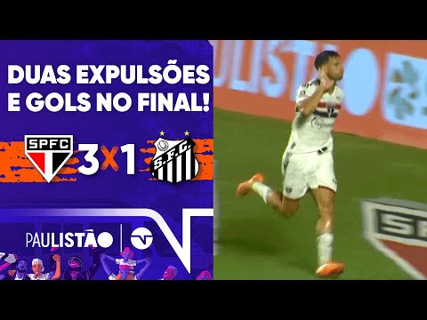 Gols e lances de São Paulo x Santos
