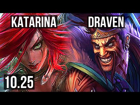 KATARINA vs DRAVEN (MID) | 17/1/6, Legendary, 1.9M mastery, 1000+ games | EUW Master | v10.25