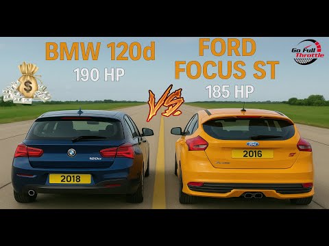 💰 $18K vs $13K Money 🔥 BMW 120d 190 HP vs Ford Focus ST TDCi 185 HP – Diesel Hatch Drag Showdown!