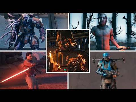 STAR WARS Jedi Survivor All Bosses With Cutscenes + Ending