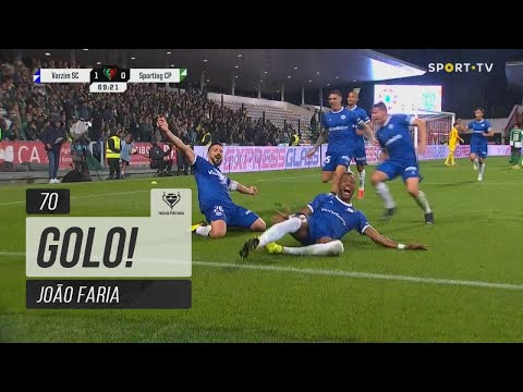Goal | Golo João Faria: Varzim SC (1)-0 Sporting (Taça de Portugal 22/23)