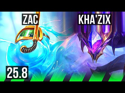 ZAC vs KHA'ZIX (JGL) | Legendary, 800+ games | EUW Master | 25.8