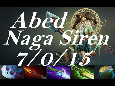 Abed mid Naga Siren vs Queen of Pain - Mirana+Void Spirit easy win - dota2